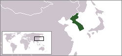 Localização da Península da Coréia